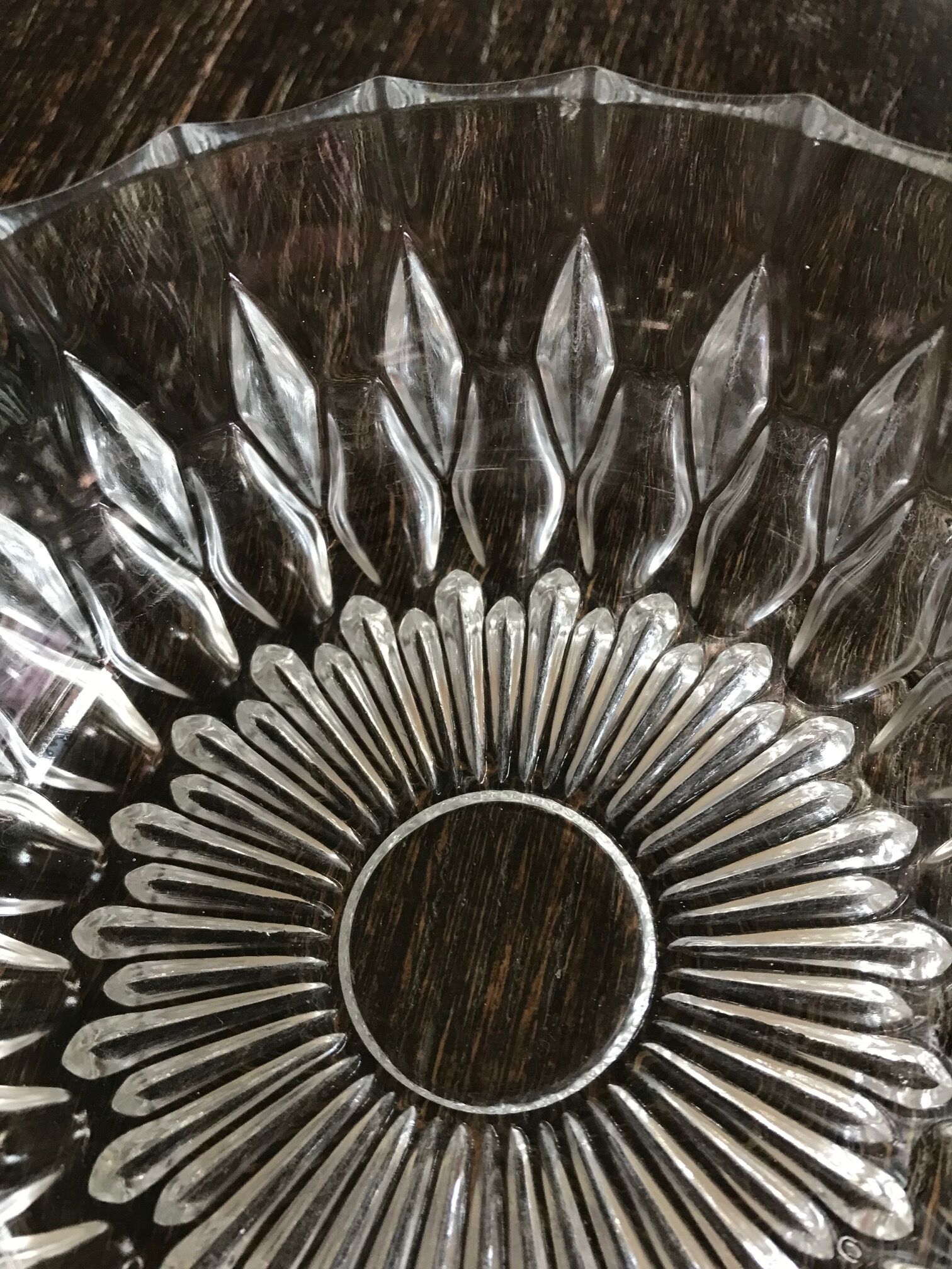 Set of two glass bowls