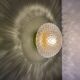 Vintage globe wall or ceiling light in diamond-point glass