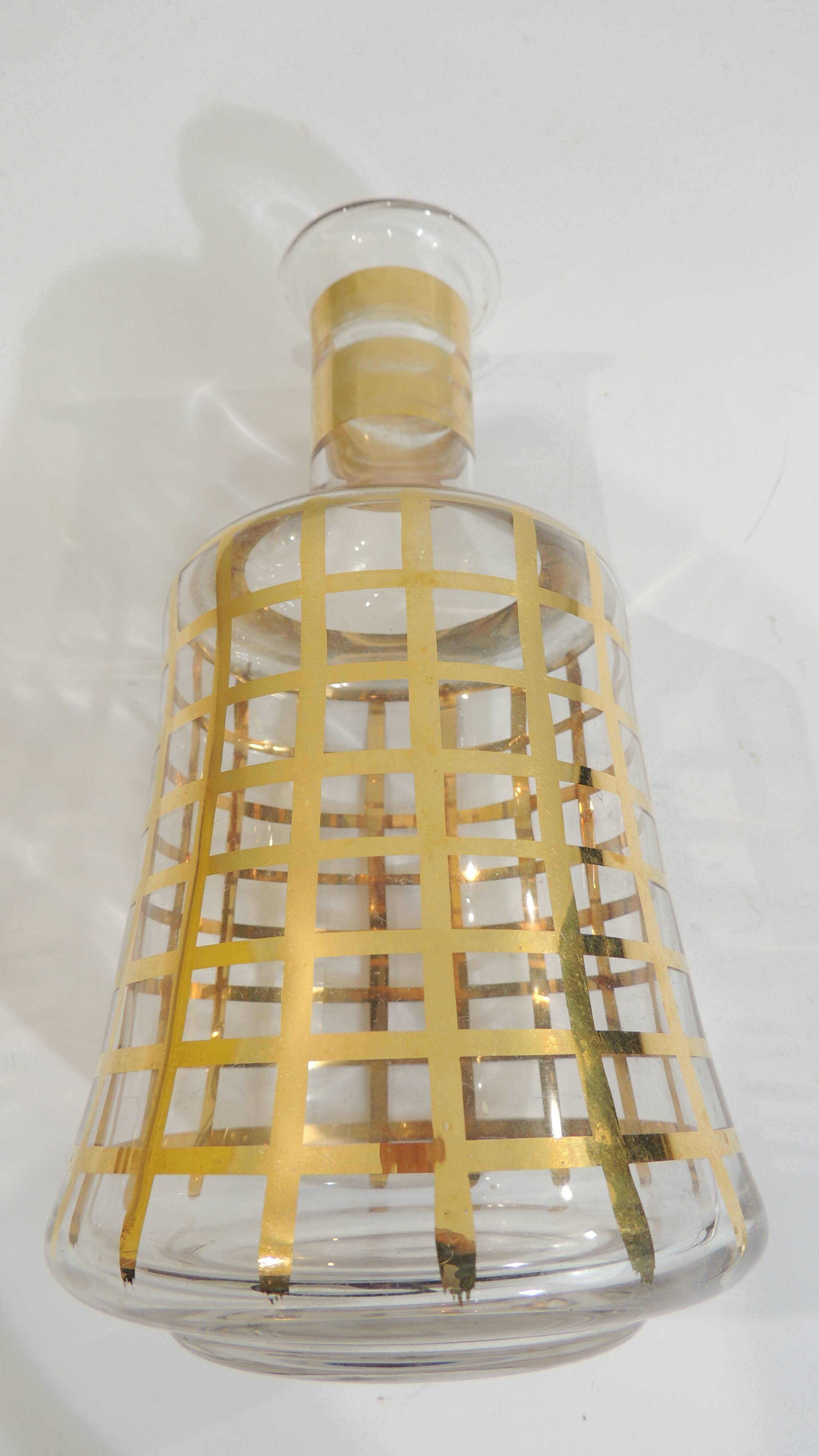 Vintage Vannes le Chatel crystal carafe and glasses