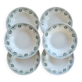 6 deep plates ironstone Nouvelles Galeries Ennegé Paris - Model R