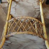Rattan serving table