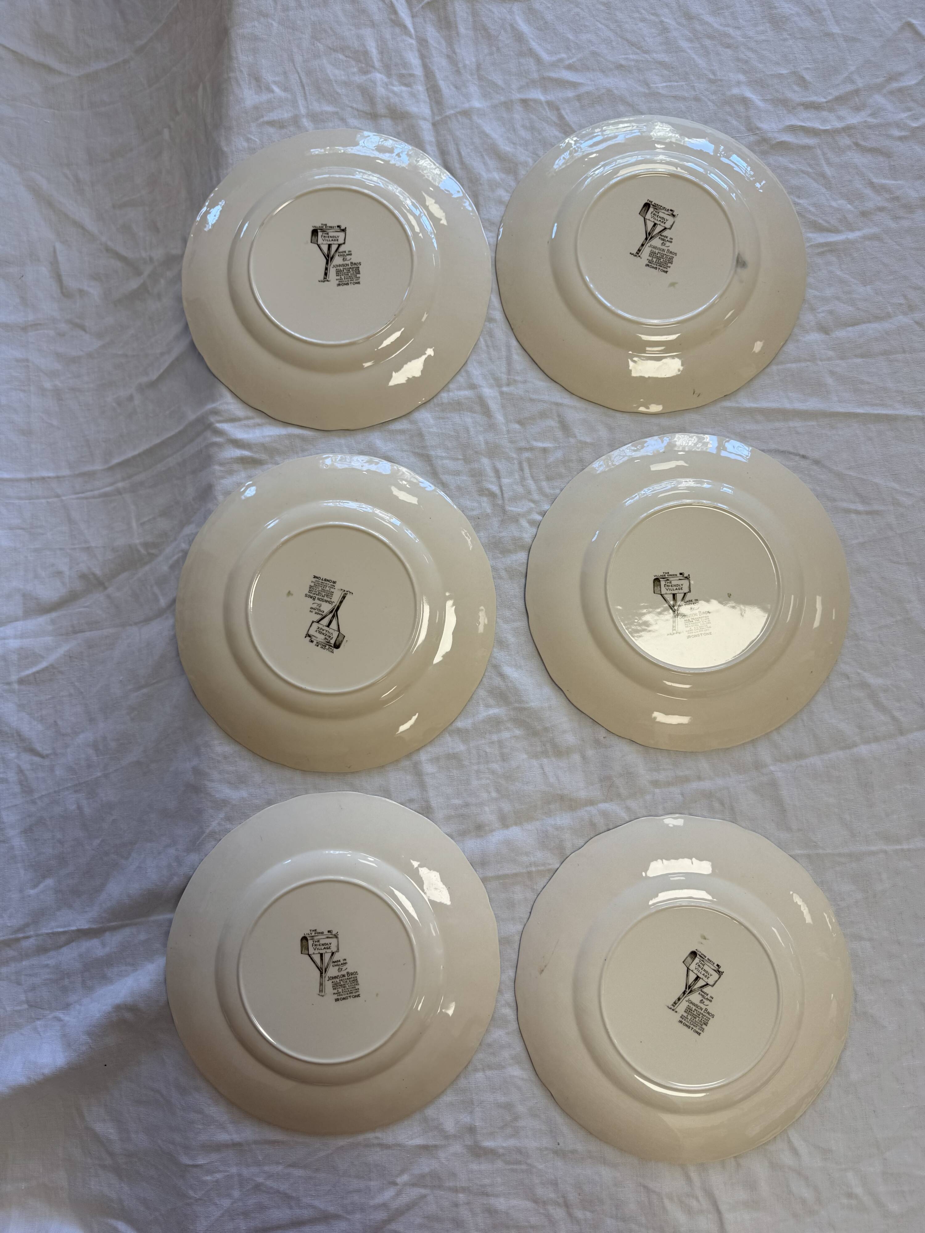 English dinner plates