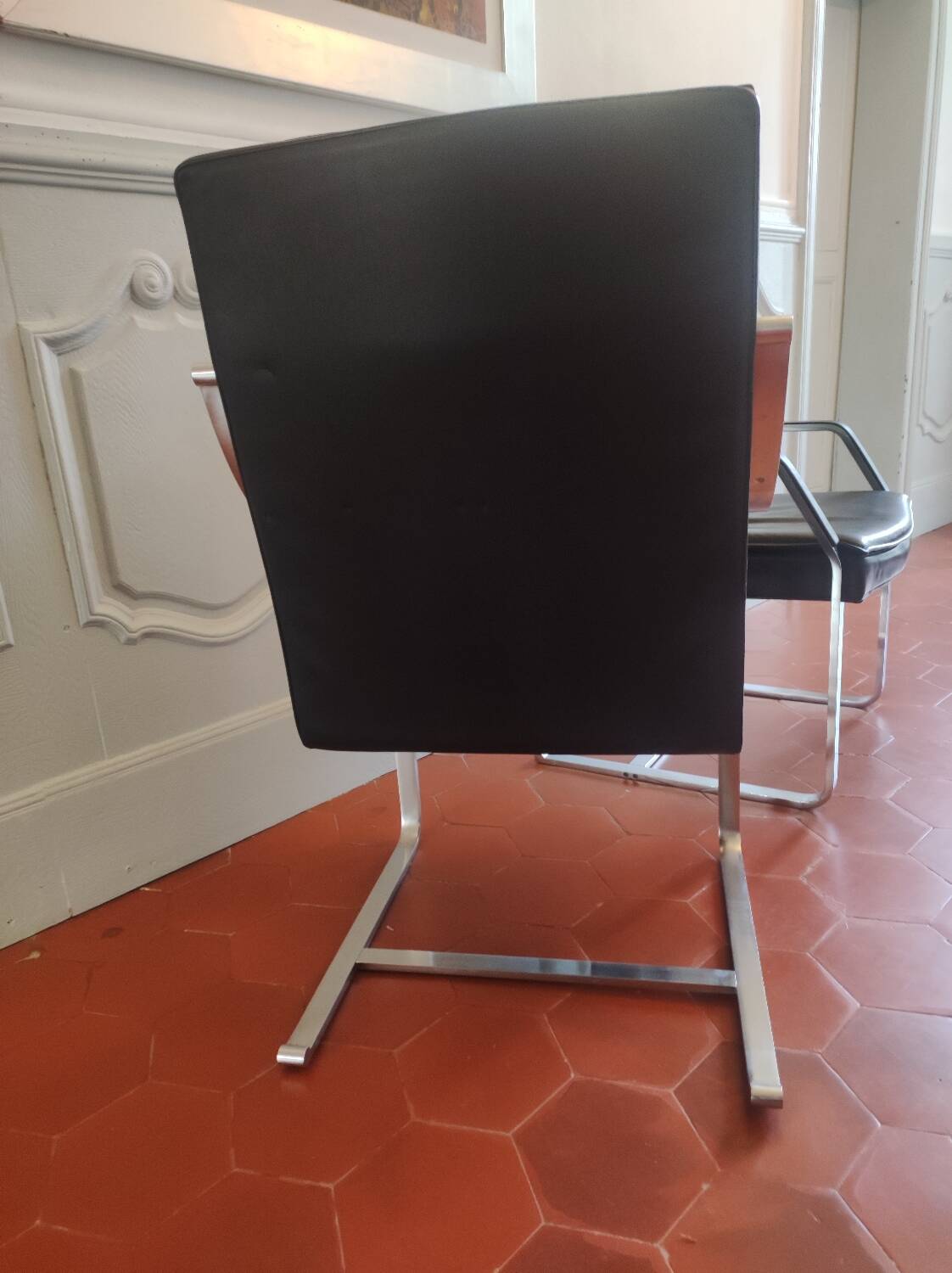 Knoll International leather armchair by R. Glatzel