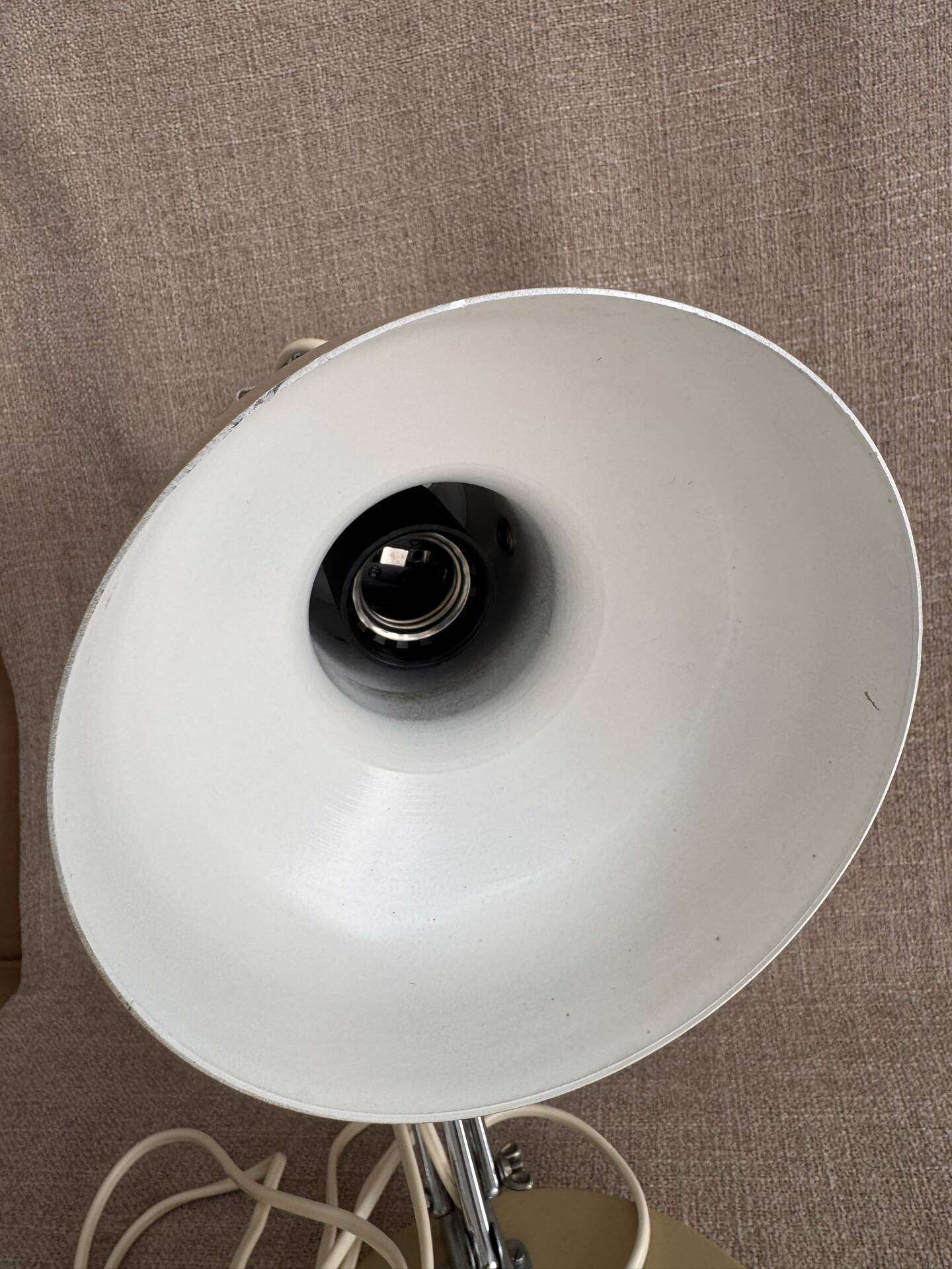 1960s modernist articulated desk lamp in metal