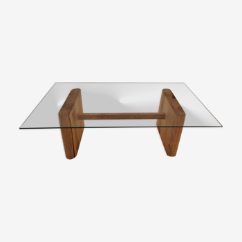 Solid glass designer coffee table