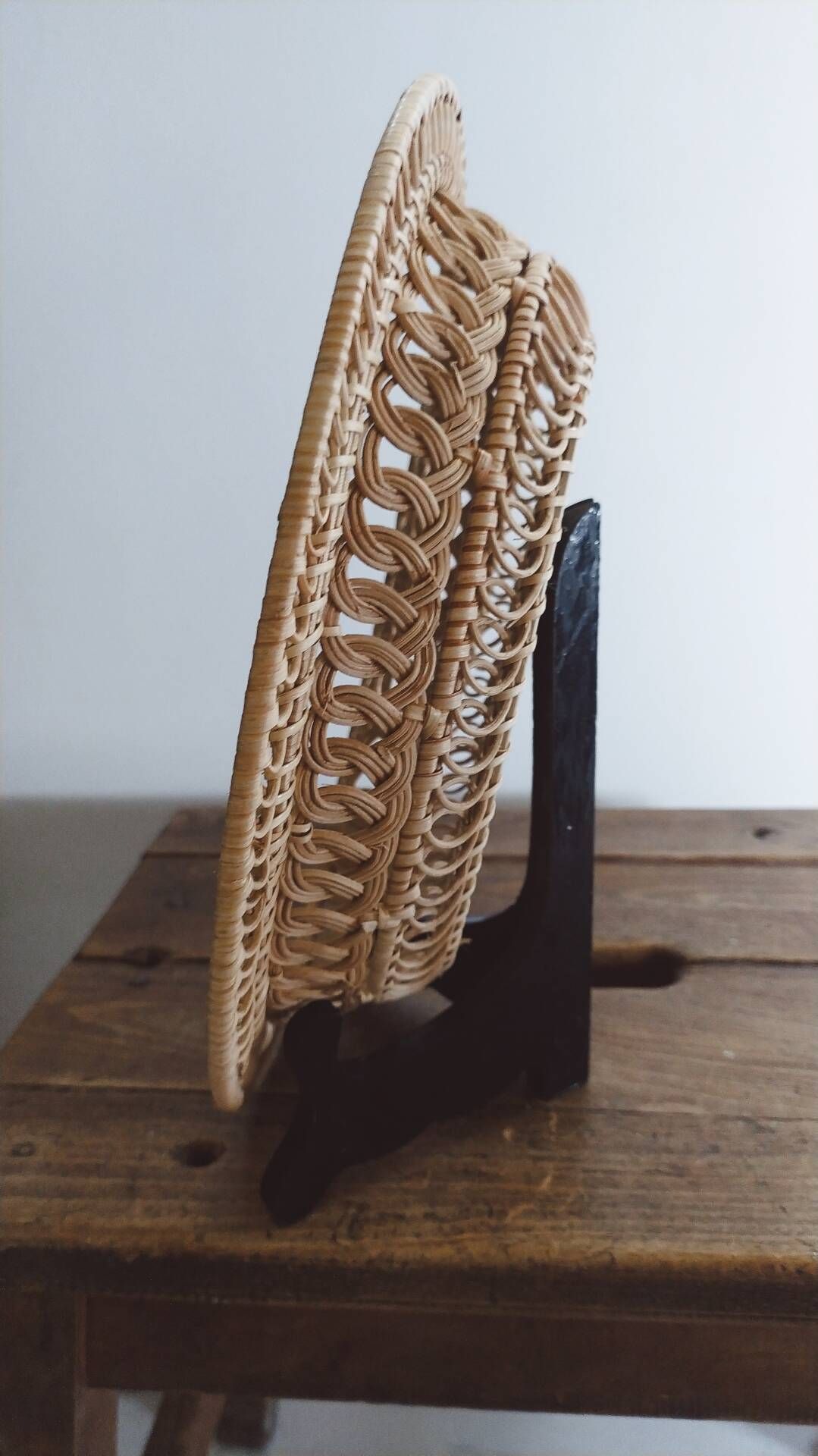 Corbeille en osier tressé • Vintage
