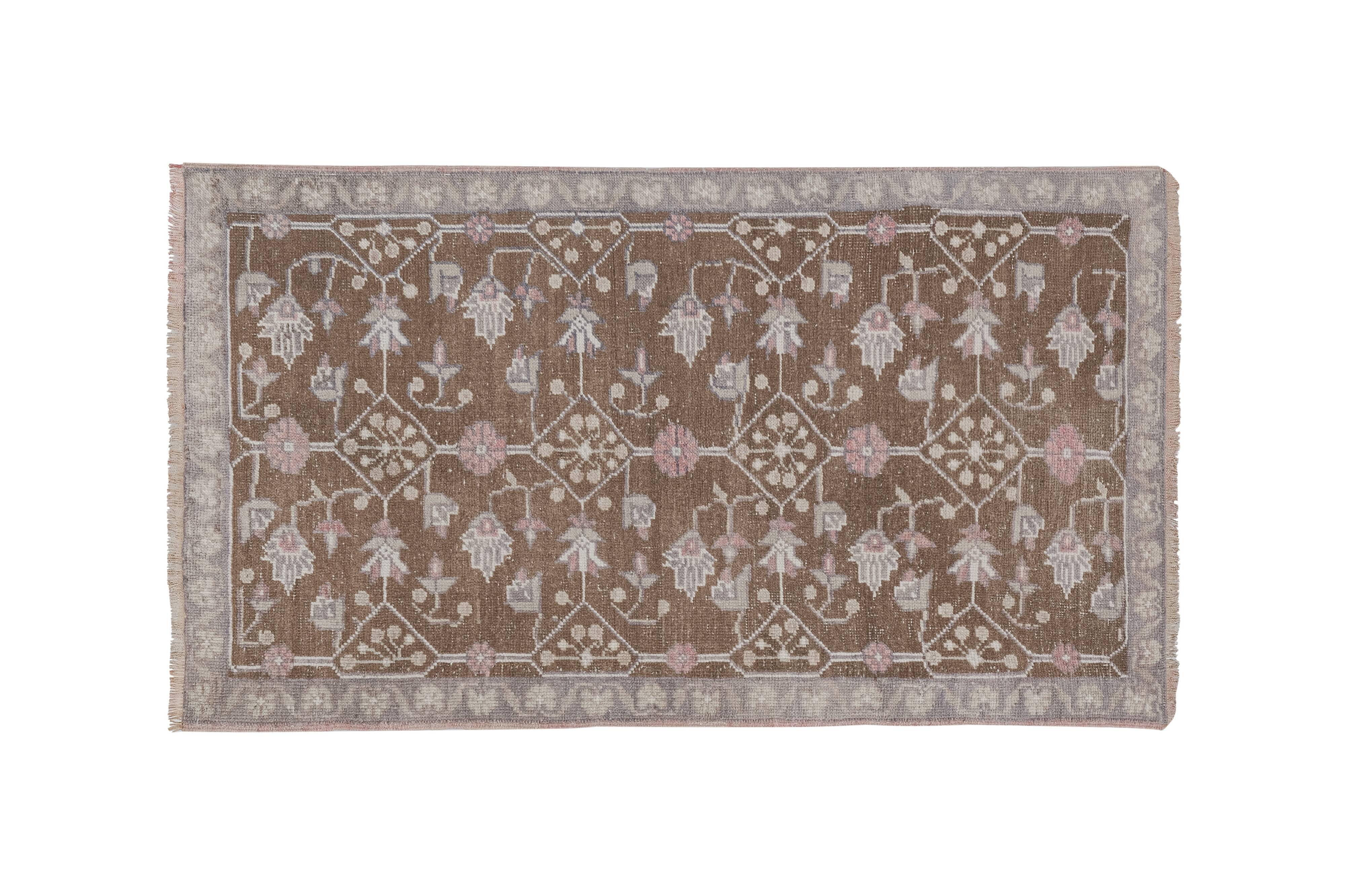Vintage Turkish rug from Oushak, hand-woven 94x162 cm