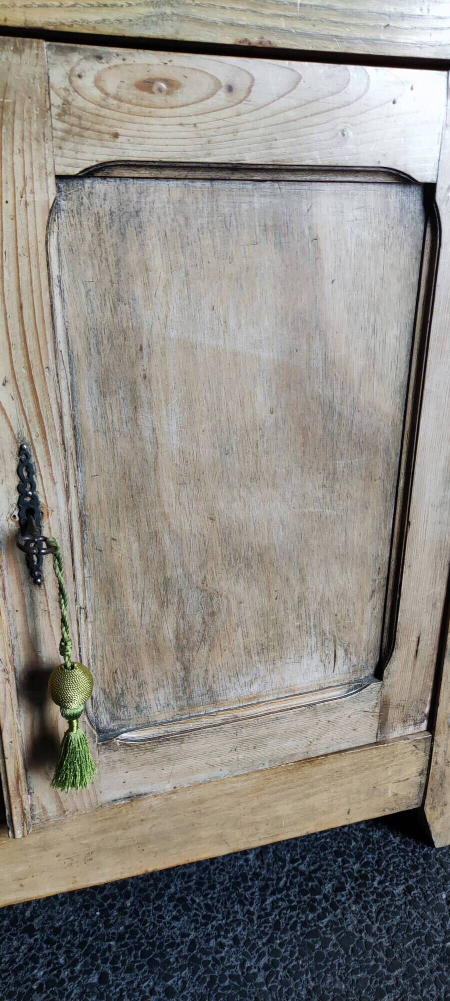 Parisian sideboard two doors, two drawers in natural wood