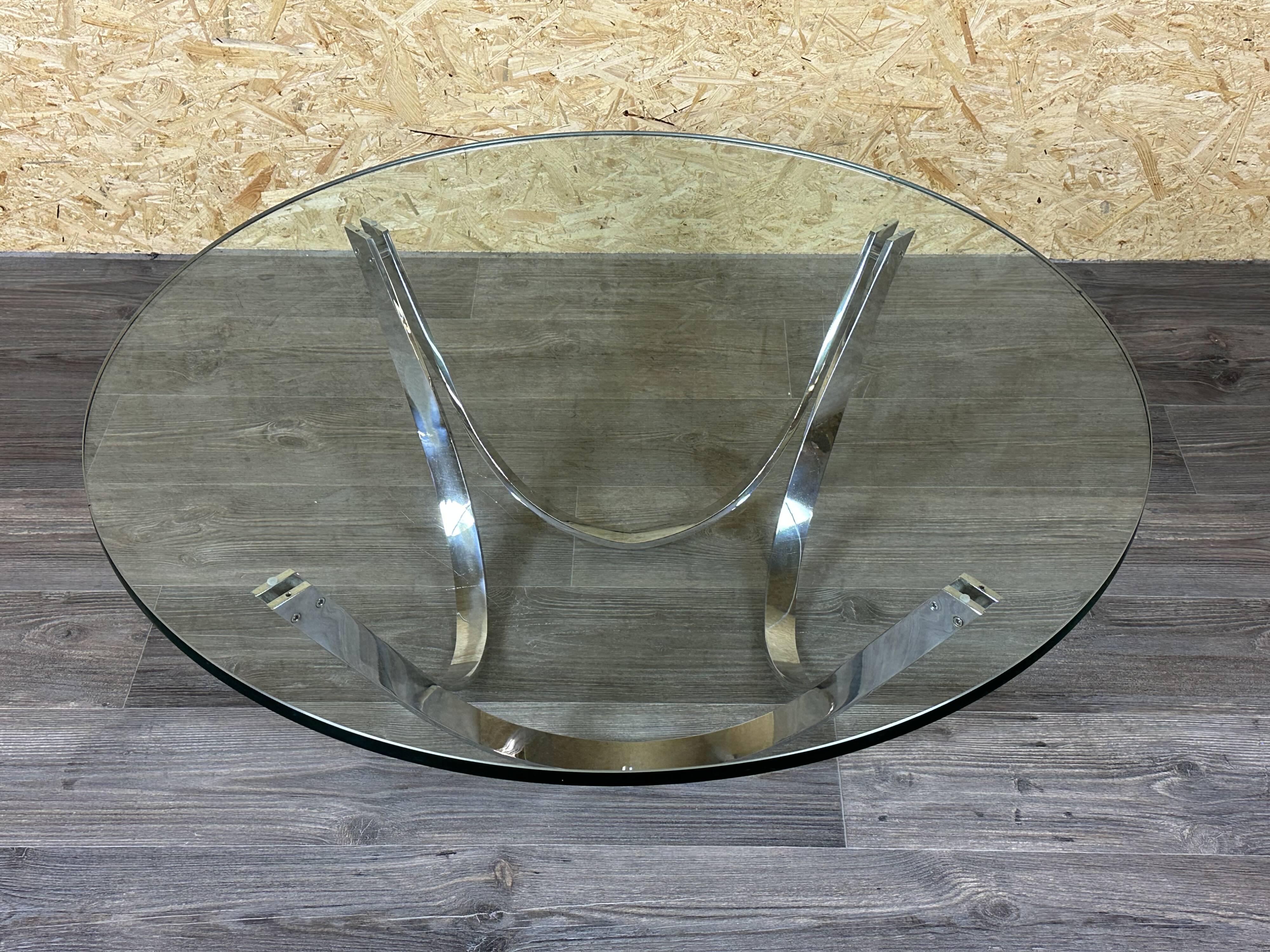 60s 70s coffee table glass table by Werner Lindner for Bacher Space Age