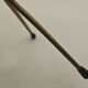 Vintage 1950 Arlus table lamp / Golden metal tripod and opaline