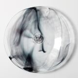 Set of 4 Kosta Boda 'Mine' Glass Dessert Plates by Ulrica Hydman Vallien