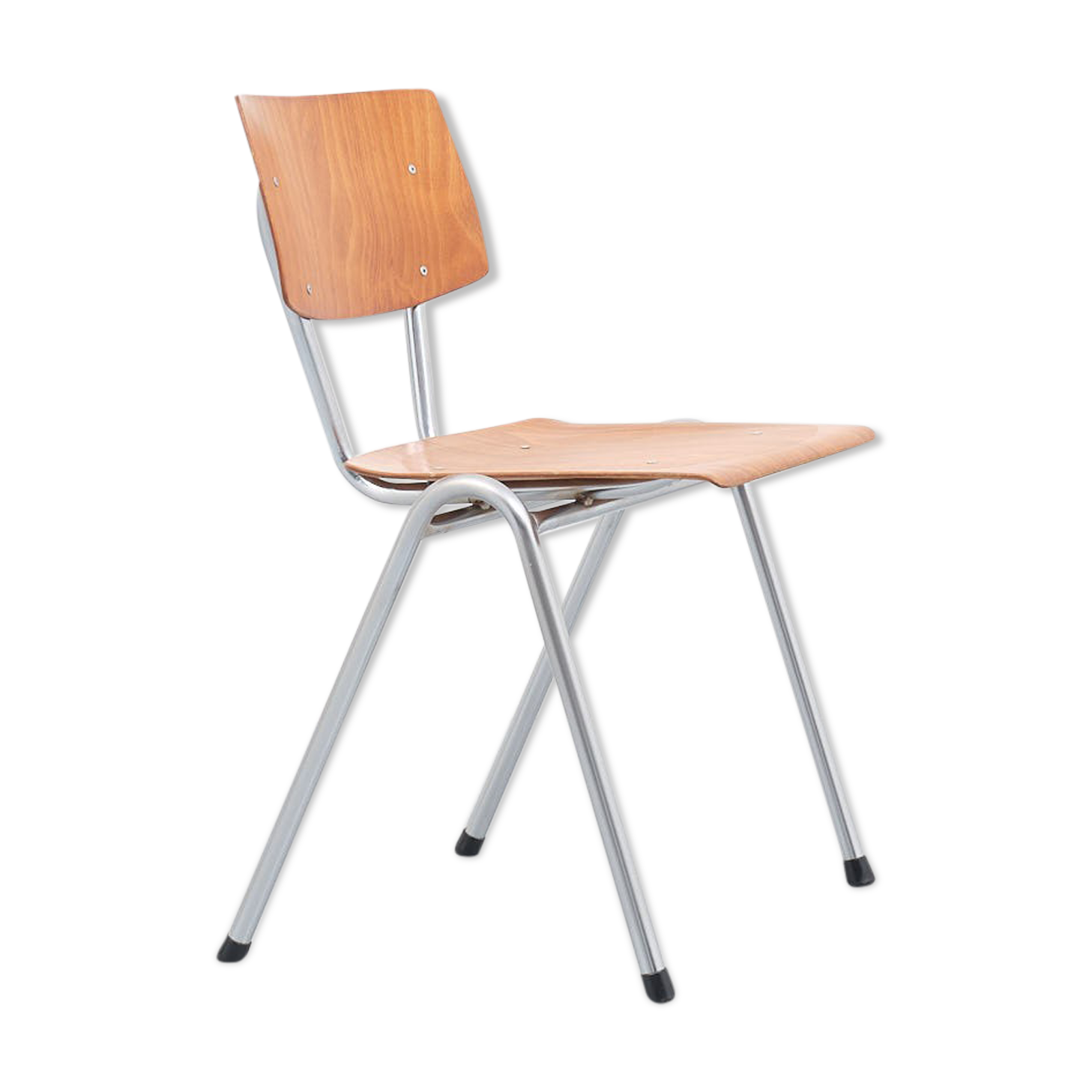 Vintage chair eromes oak chrome