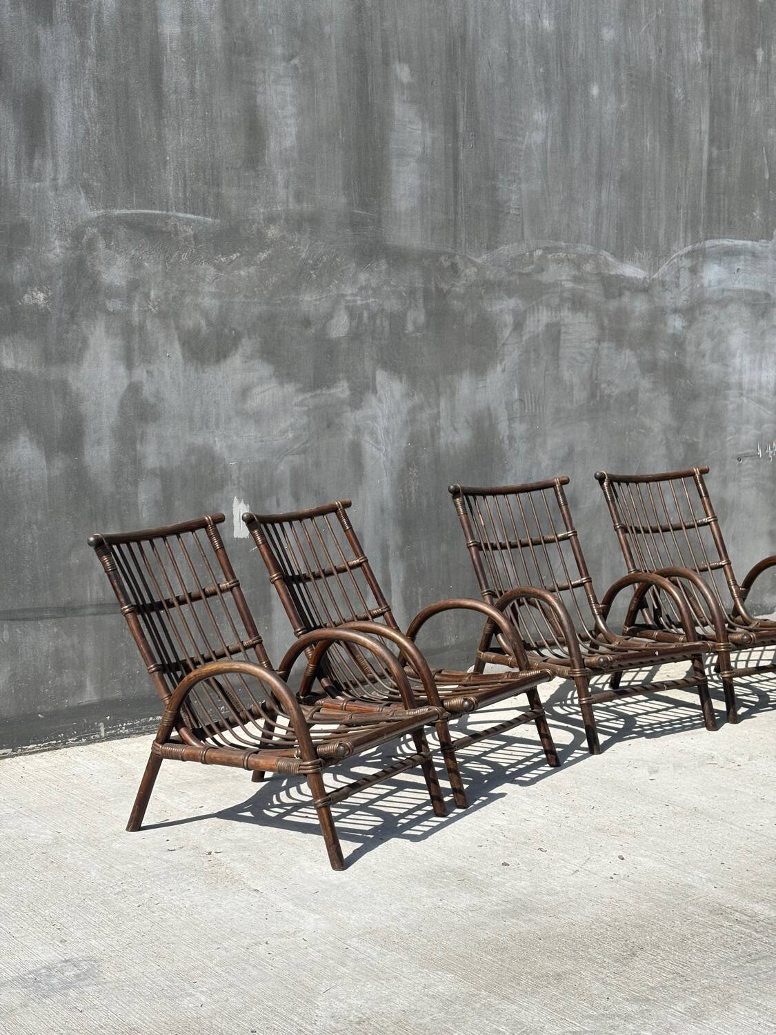 Bamboo armchair from the 70s