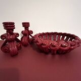 Pair of Vallauris ceramic candlesticks