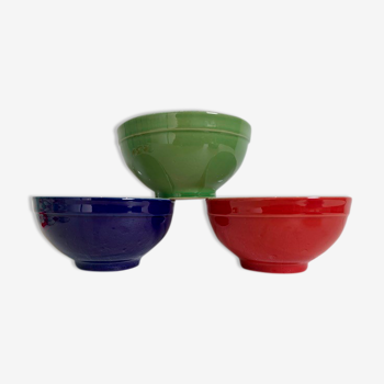 Lot 3 bowls Émile Henry stoneware
