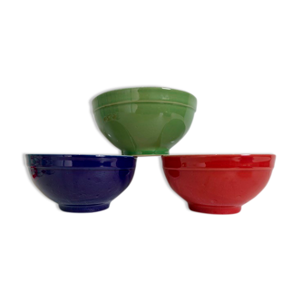 Lot 3 bowls Émile Henry stoneware