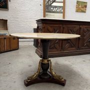 Table en laiton et onyx années 50
