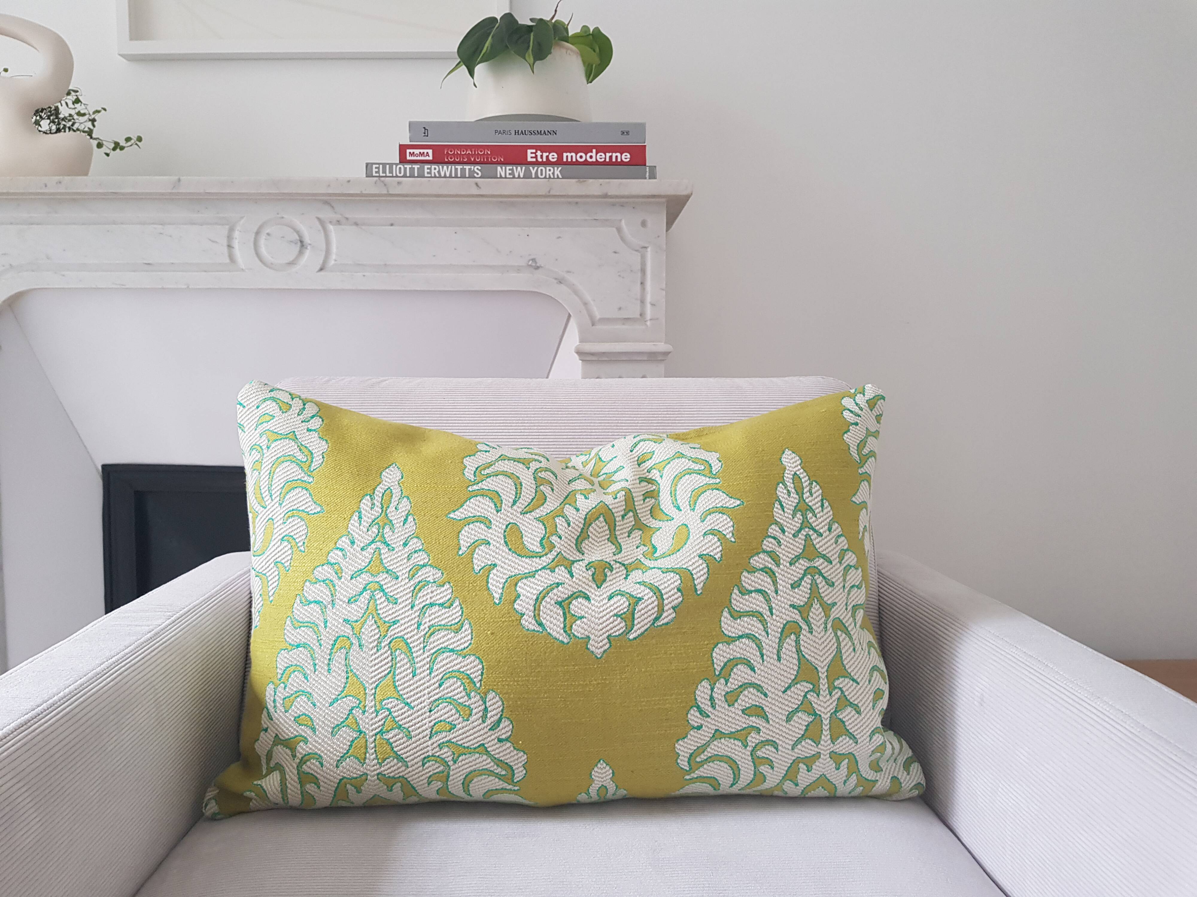 Green bohemian cushion cover