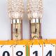 Set Wall lamps Danish teak with brass and glass.