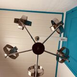 Chrome chandelier 5 spheres