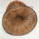 Vintage wrought iron wicker plant holder
