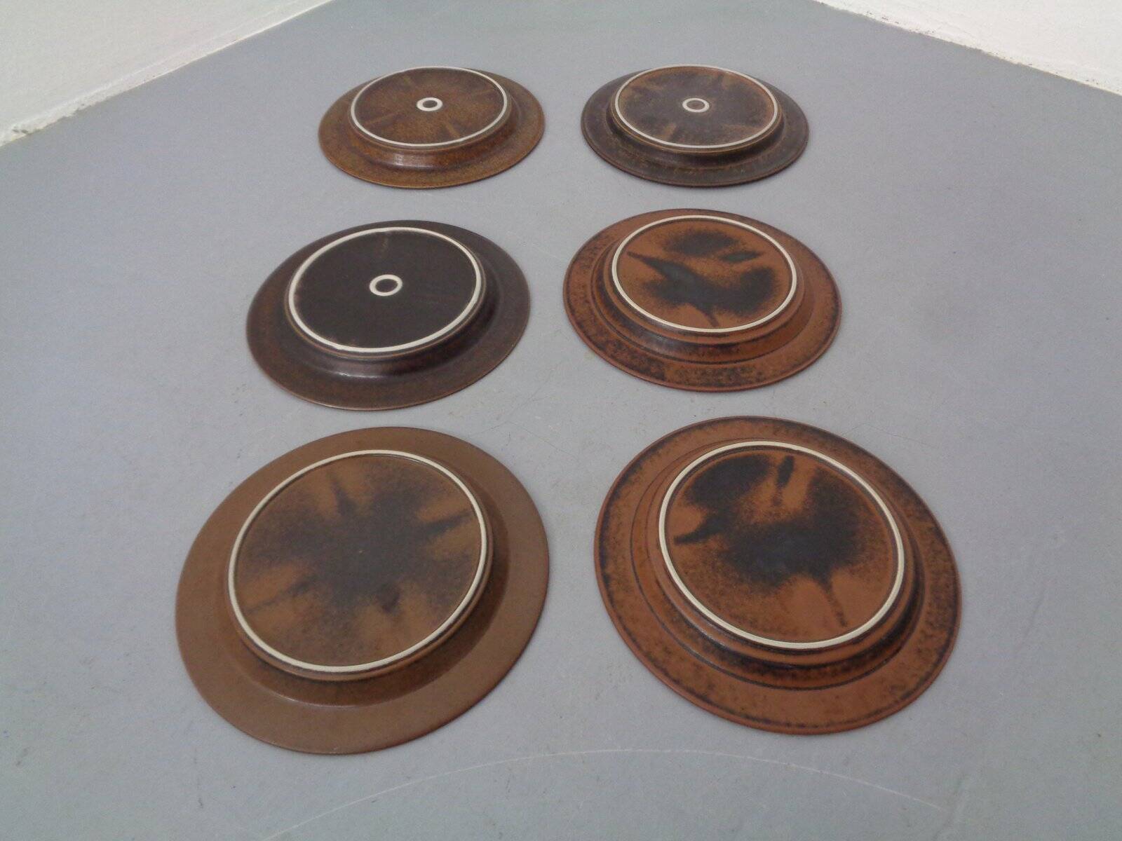 Ruska Plates by Ulla Procope for Arabia, Set of 6, Finland, 1960s, Set of 6