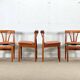 Set of 4 Danish Teak Hollow-Back Dining Chairs (made in the 1960s)