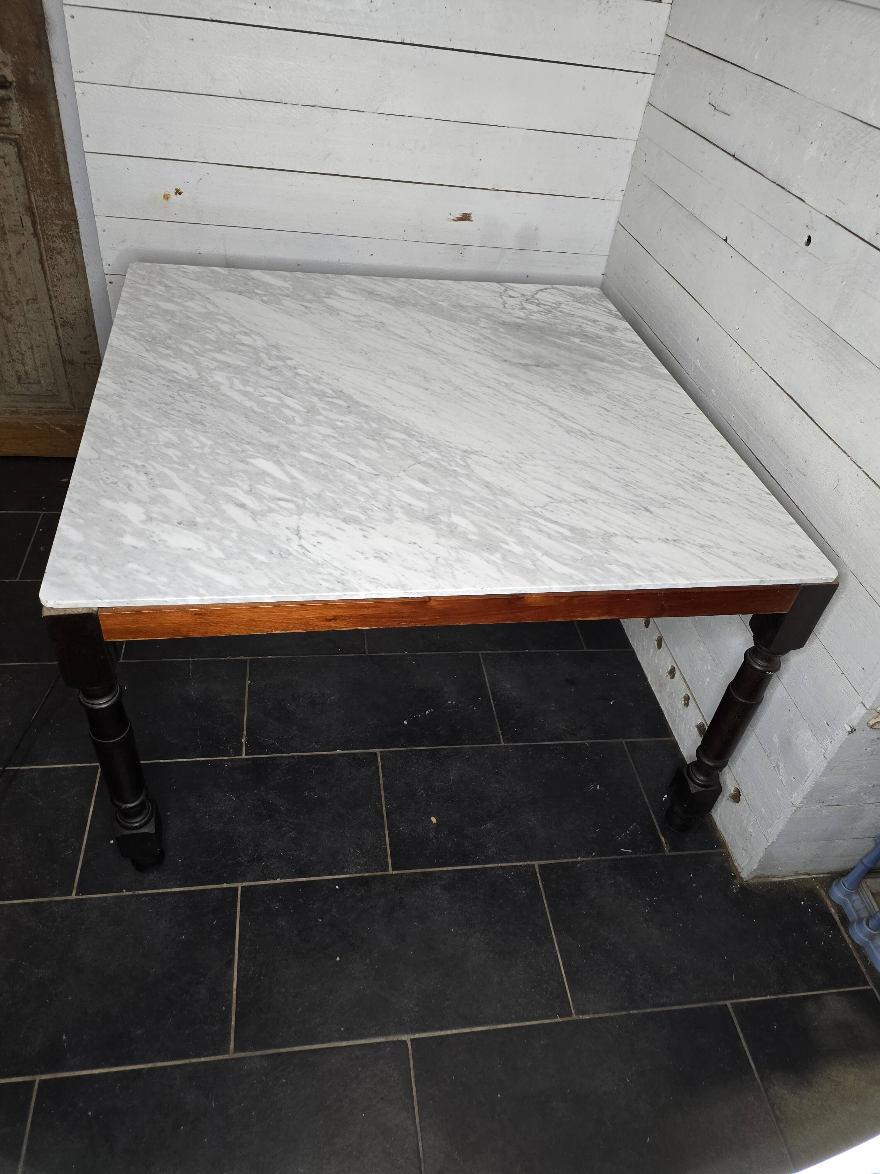 Marble dining table, 120cm × 120cm W×L