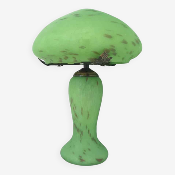 Lampe champignon art déco pâte de verre