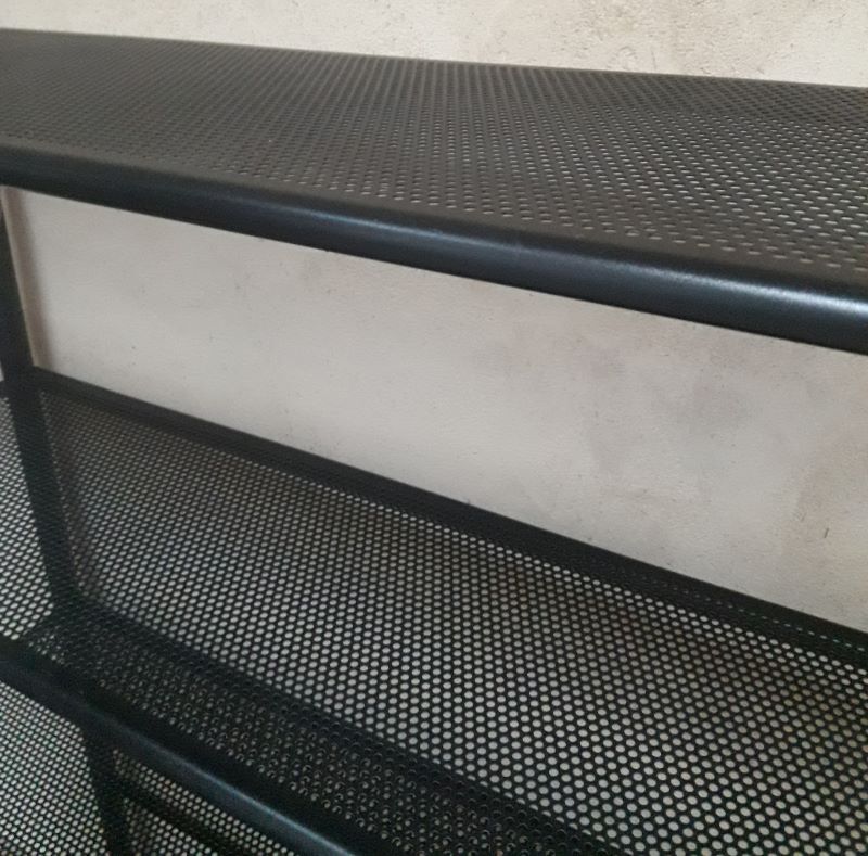 Desk shelves metal black vintage 80s