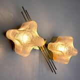 Sciolari house wall lamp, 2 fires Murano, Italy, 1970