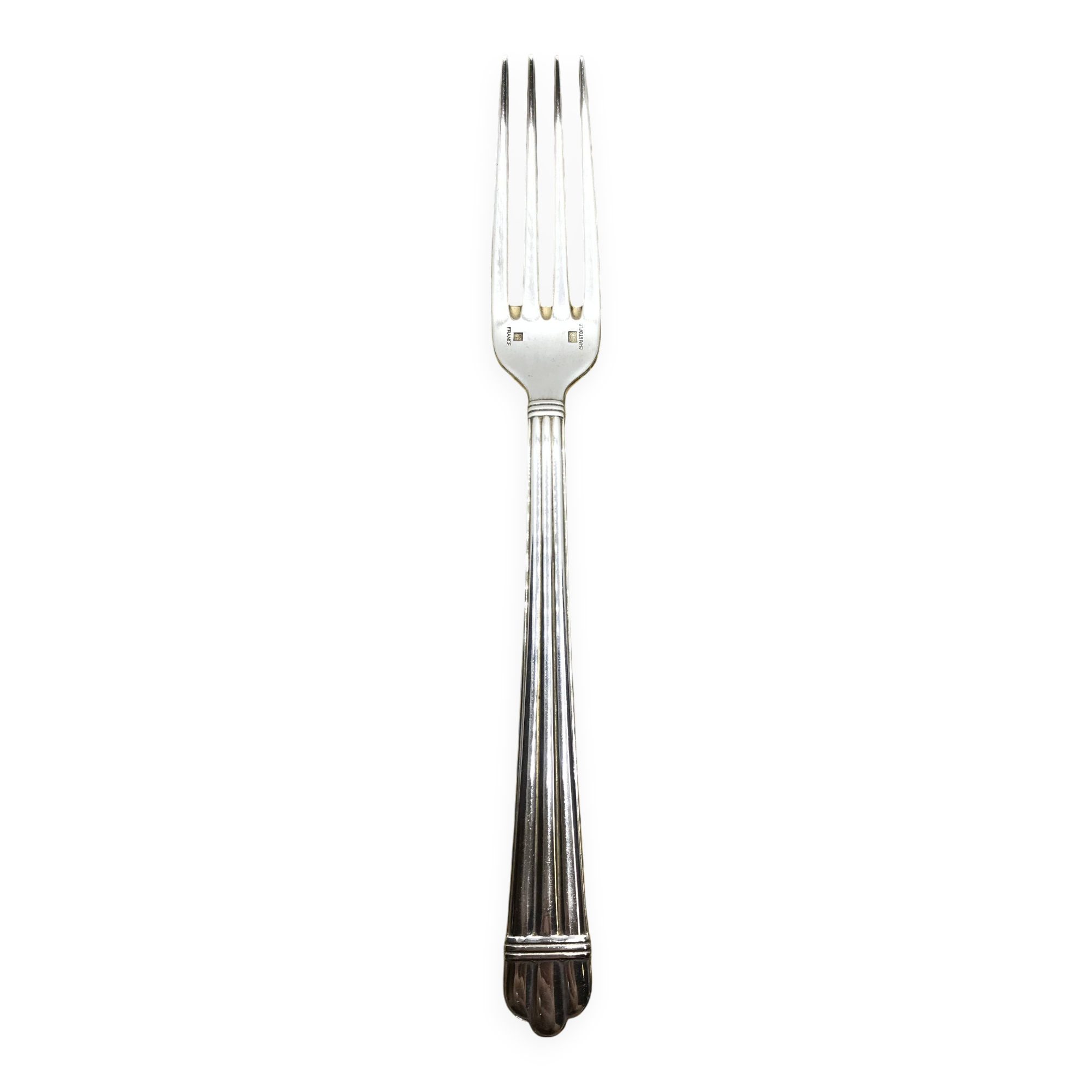 Silver-plated metal fork from Christofle, Aria model