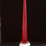 Silver metal desk candlestick