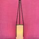 LAMP/IRON SUSPENSION FORGED OPAQUE WHITE GLASS CYLINDRICAL TUBE