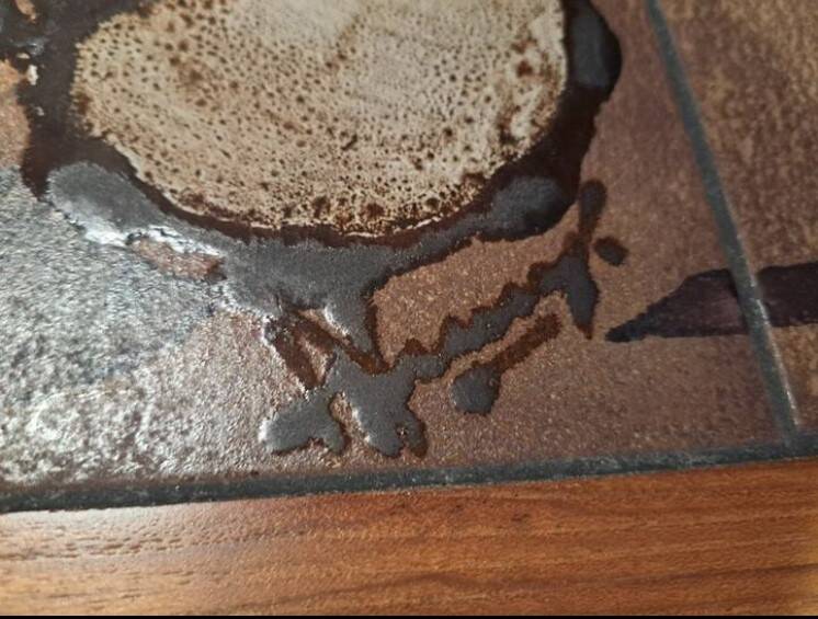 Gangso Scandinavian coffee table with Poul H. Poulsen Ceramic tiles