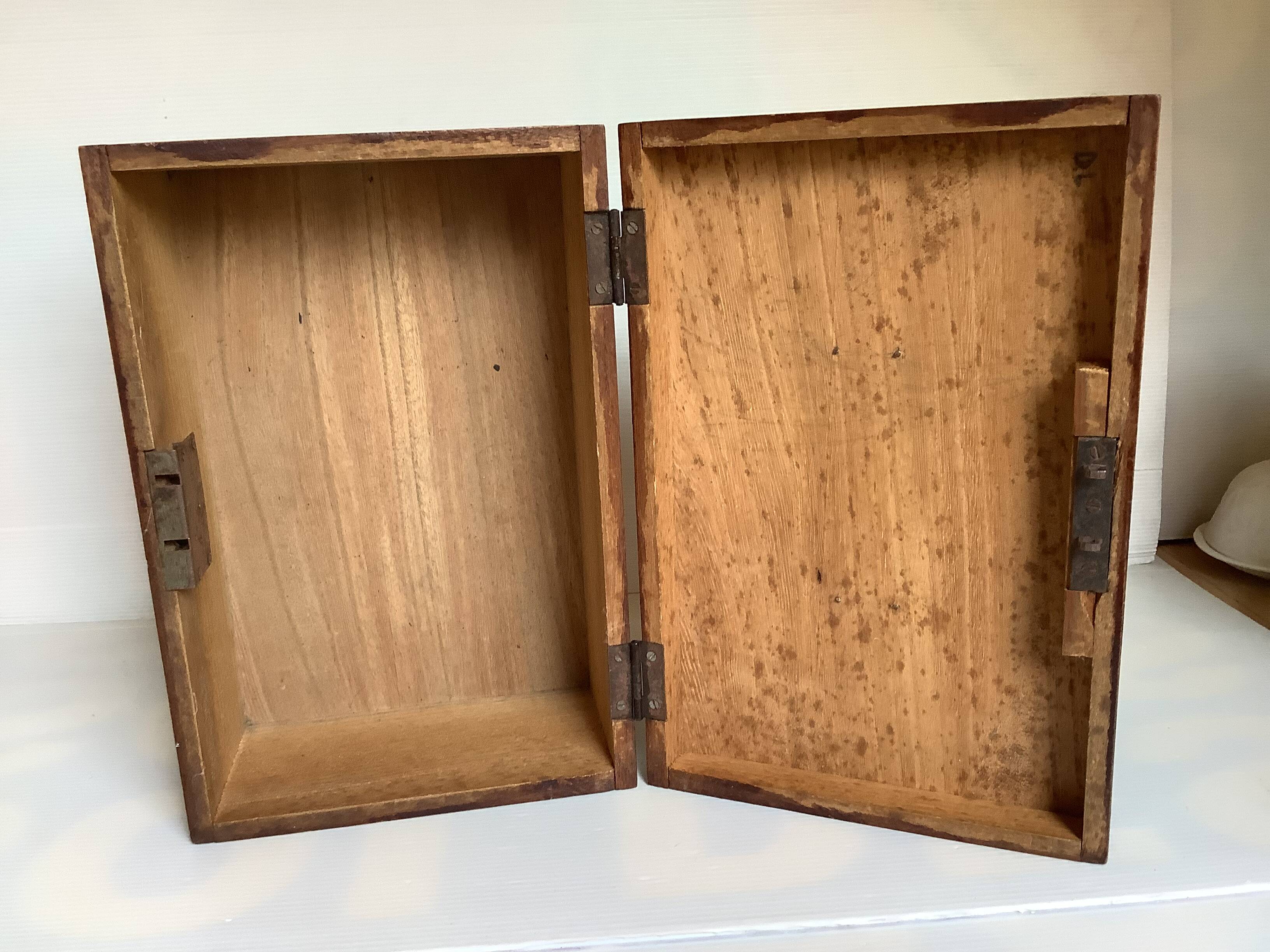 Old wooden box with handle