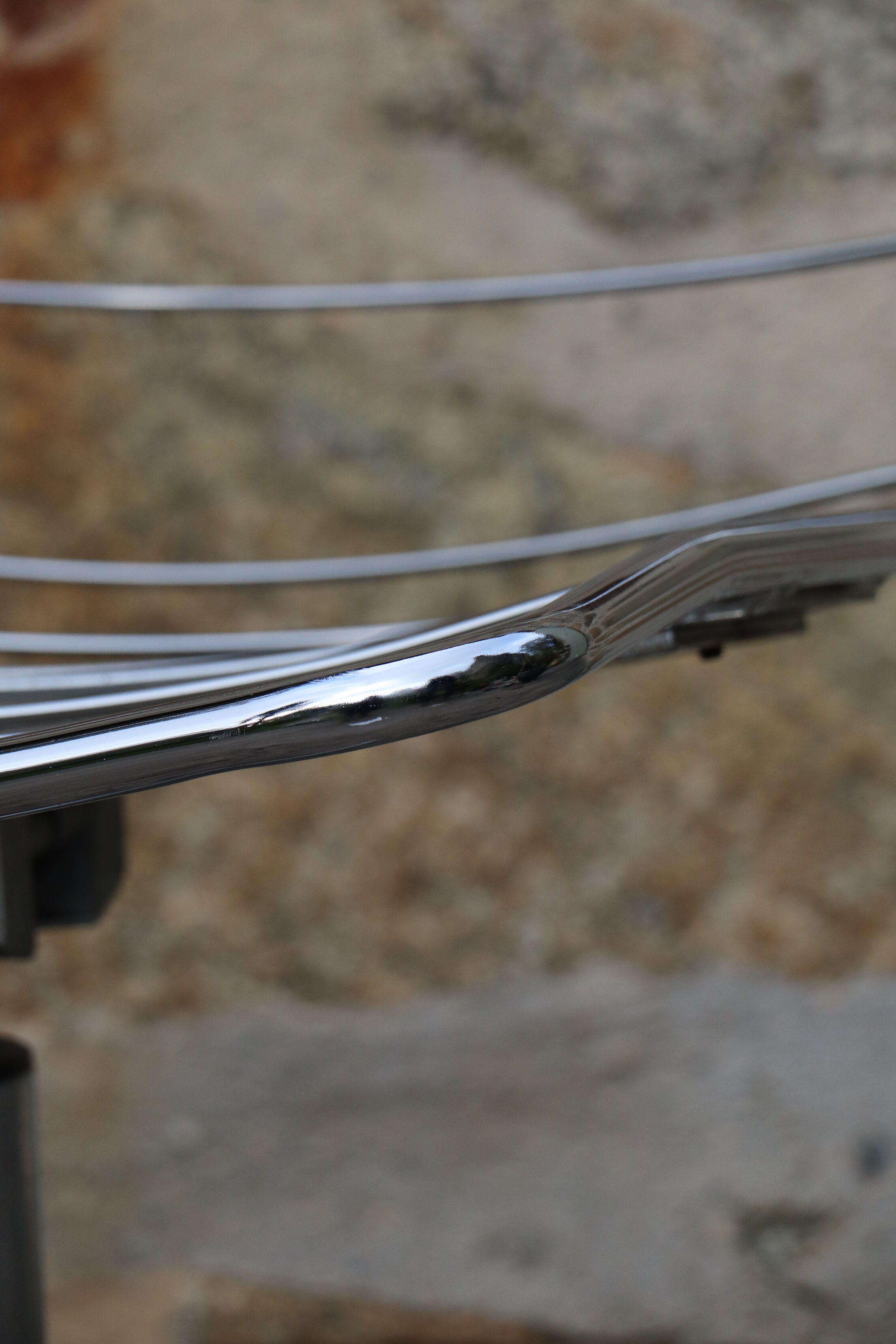 Chaise bureau pivotante chrome
