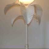 Lamp of the 70's "palm" in metal and opaline