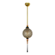 Blown Murano Glass and Brass Pendant Lamp