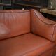 Maison Jansen leather sofa, France, 1970s