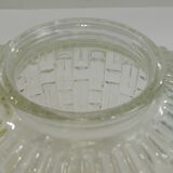 1970s vintage cut glass suspension – retro design ball lamp – L