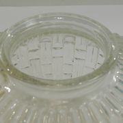 1970s vintage cut glass suspension – retro design ball lamp – L