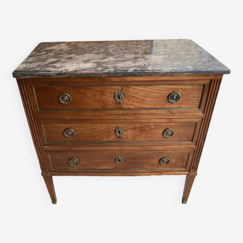 Marble top chest of drawers