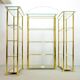 Ramiro Tarazona 24 Carat Goldplated Display Cabinet w. Glass Shelves 1980s