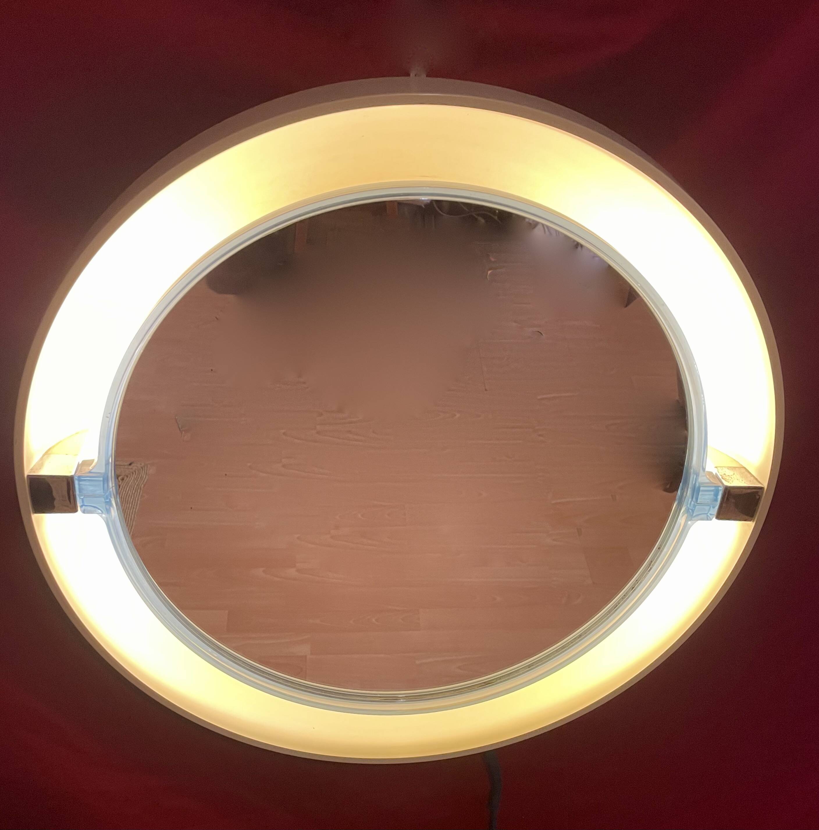 Miroir mural "Alibert", Space Age, année 70