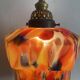 Retro suspension lampshade in speckled glass