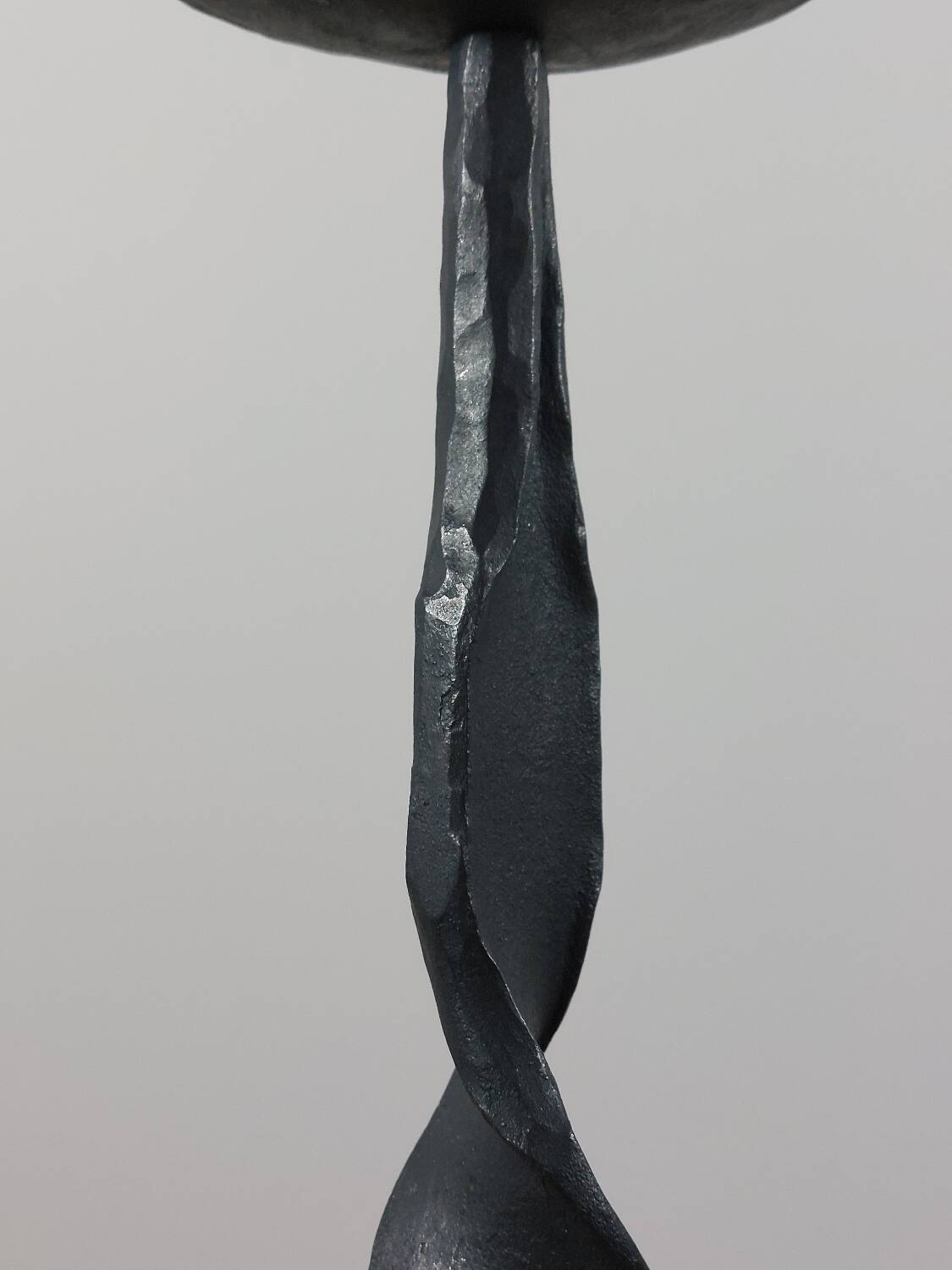 Vintage Mid Century brutalist handforged candleholder