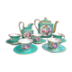 Ancient porcelain floral tea service