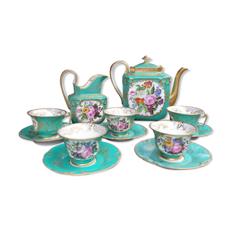 Service à thé floral ancien en porcelaine