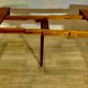 Round table style louis xv, marquetry of rosewood, possibility of extensions.